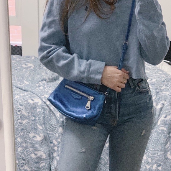 Aimee Kestenberg Handbags - AIMEE KESTENBERG blue Toyko leather purse